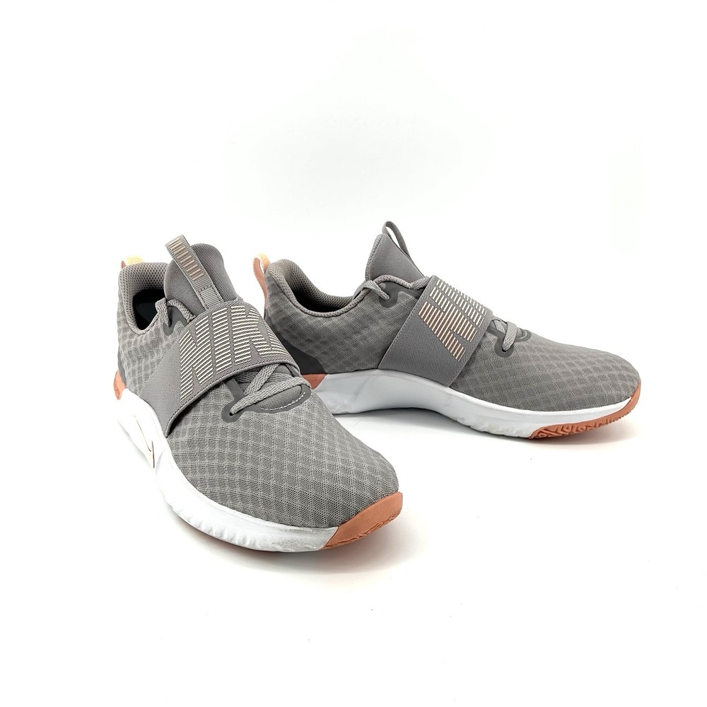 Nike Renew In Season TR 9 Womens 9 Gray Peach Training Shoes Gym Workout Sneaker
